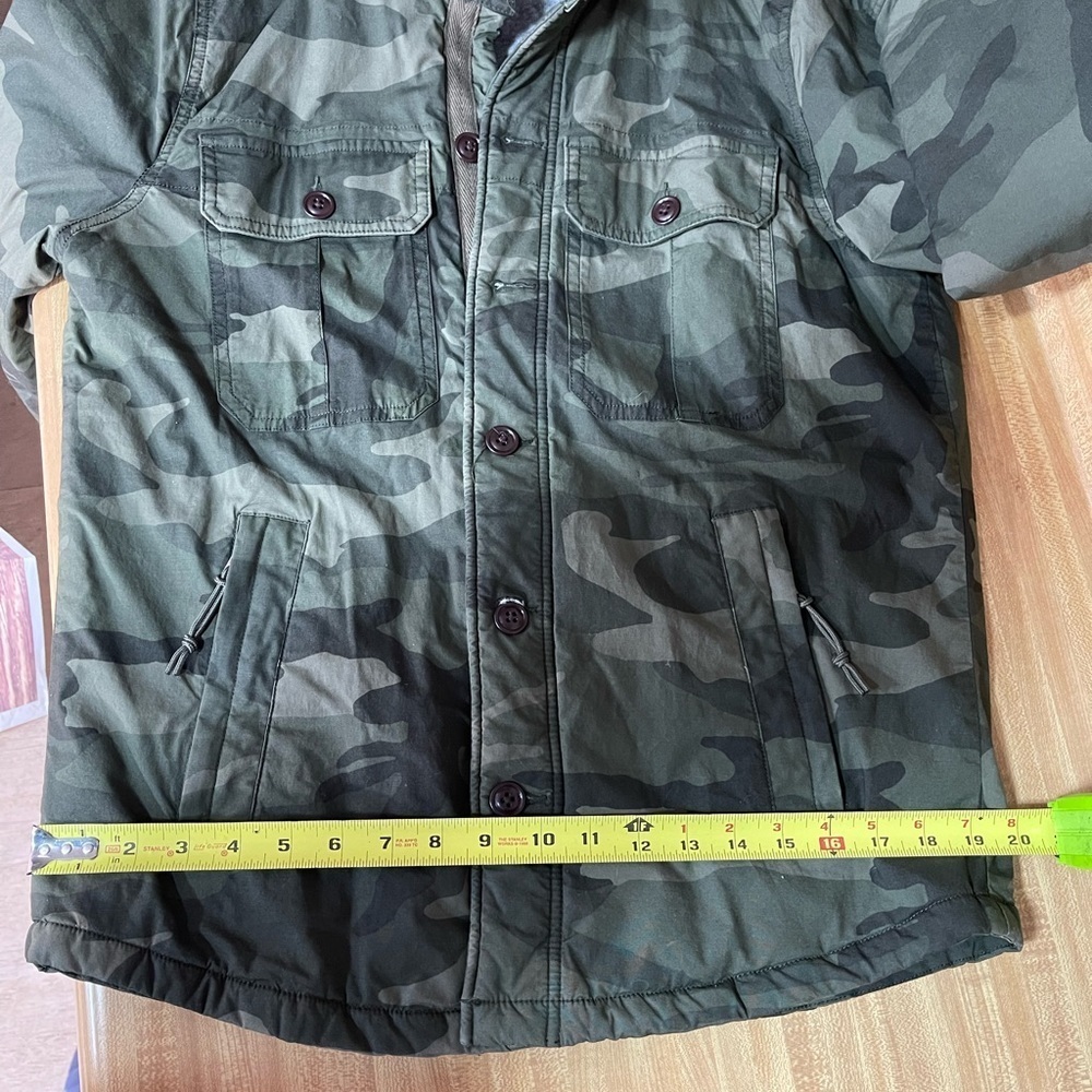Abercrombie & Fitch green camo button down jacket coat women’s size S - Picture 16 of 17